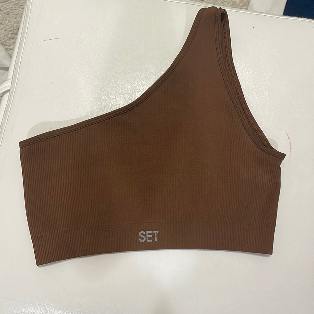Set Active Sculptflex Ribbed One Shoulder Bra